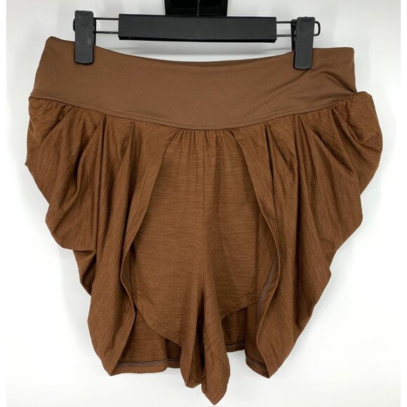 Free People Movement Shorts Find Your Flow Brown - Picture 2 of 11